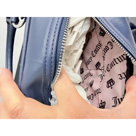 NWT Juicy Couture Juicify Satchel Regal Blue Detachable Charms Crossbody - Picture 11 of 13